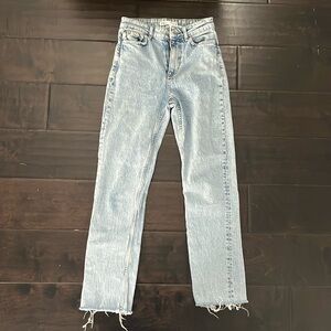 Zara High Rise Light Blue Jeans